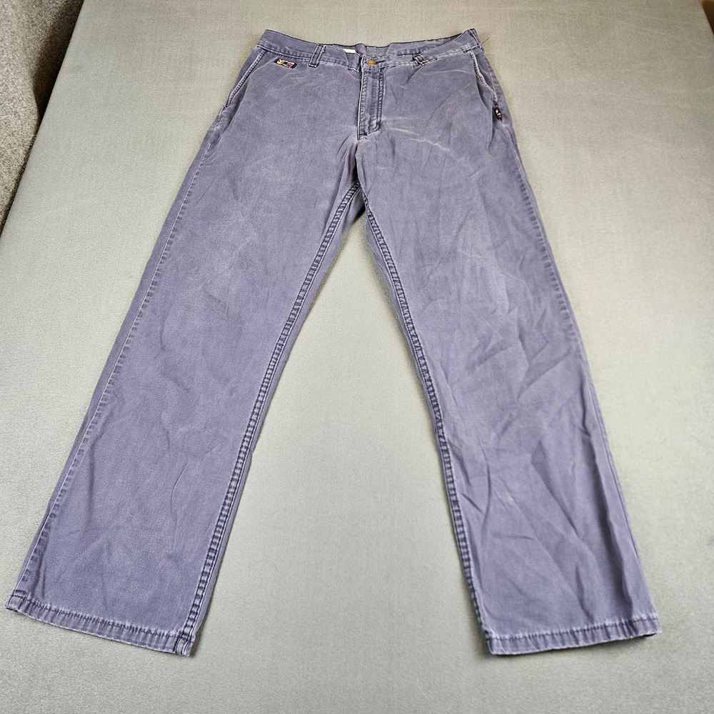 Lapco FR Flame Resistant Work Pants Mens 34 HRC 2 Moisture Management Blue